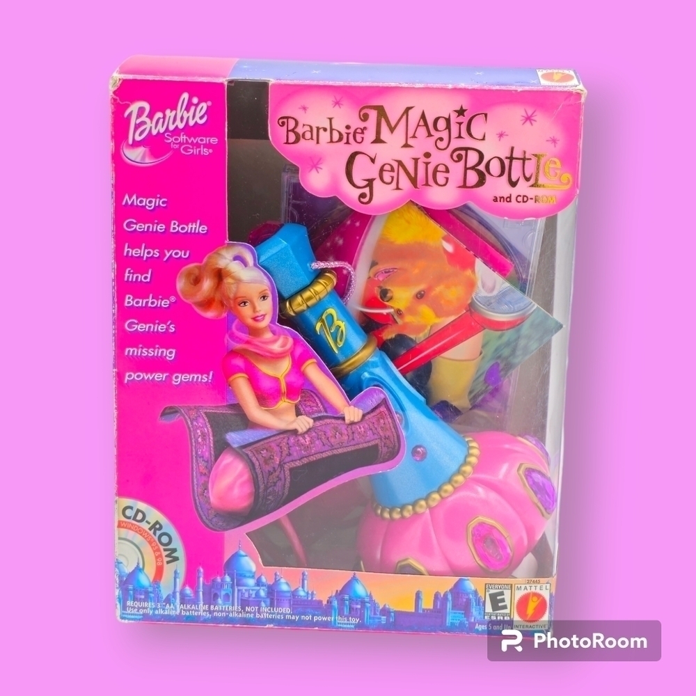 Vintage Barbie Magic Genie Bottle CD-ROM PC Toy Game